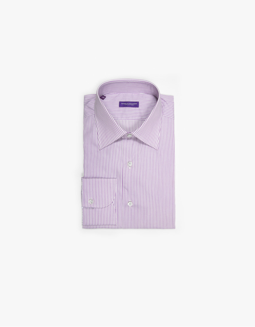 Patrick-Hellmann-Collection-Men-Shirt-With-Purple-Stripes-image Patrick Hellmann Collection Men Shirt With Purple Stripes  image